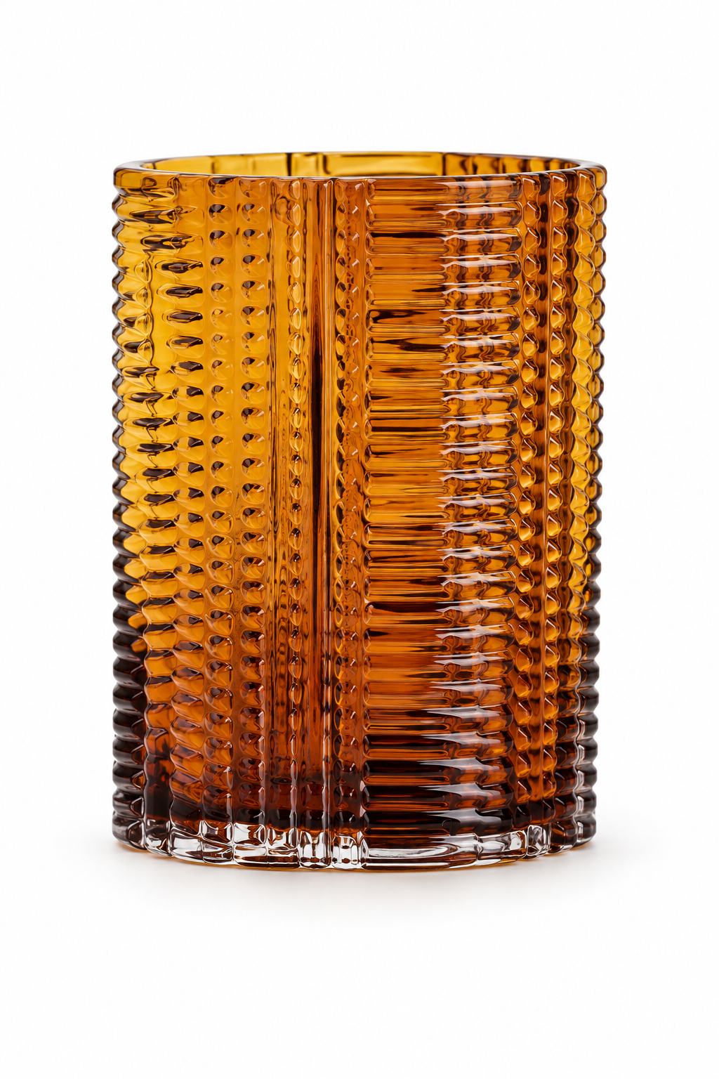 Amber Woven Glass Decorative Vase