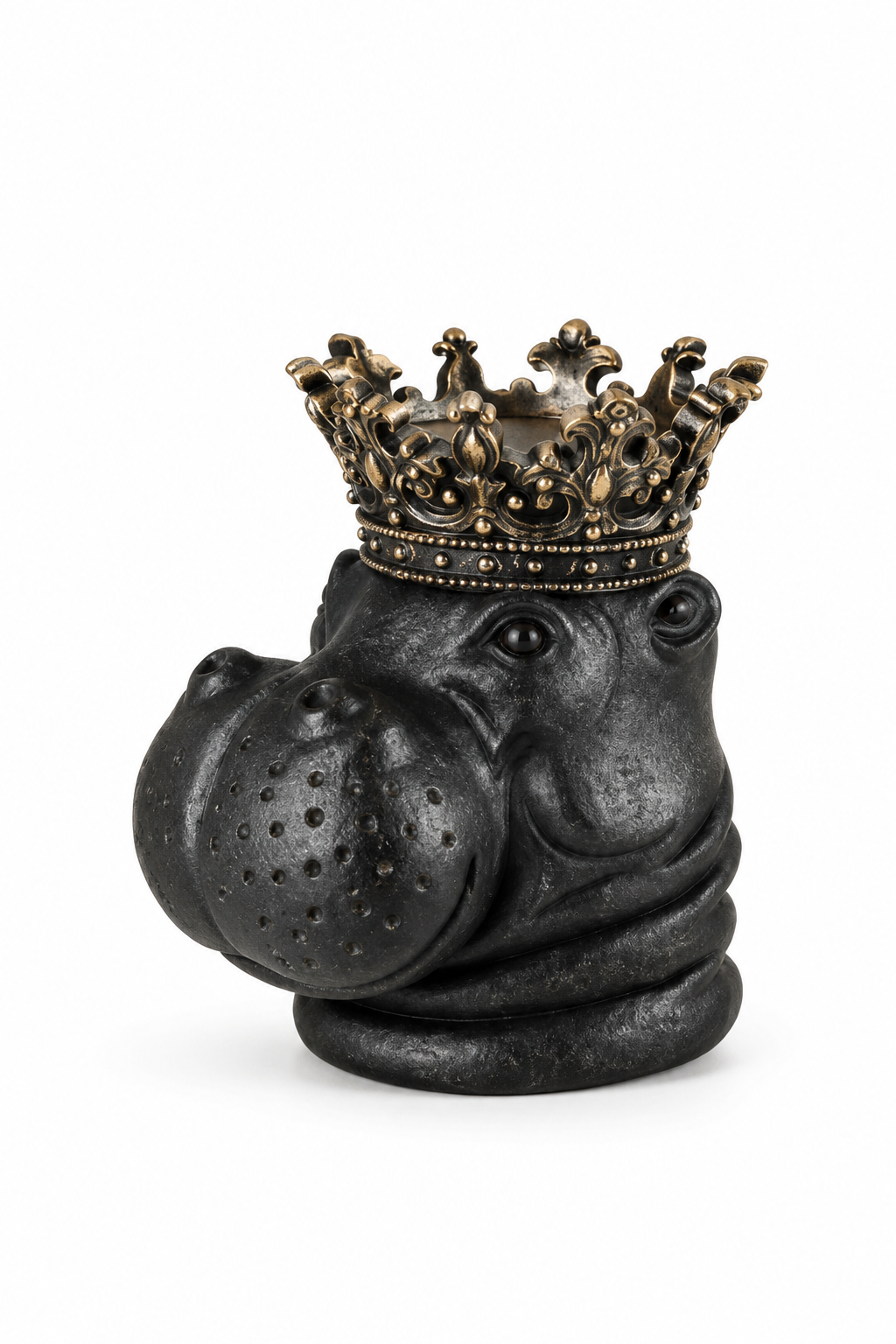 Crowned Frog Decorative Sculpture