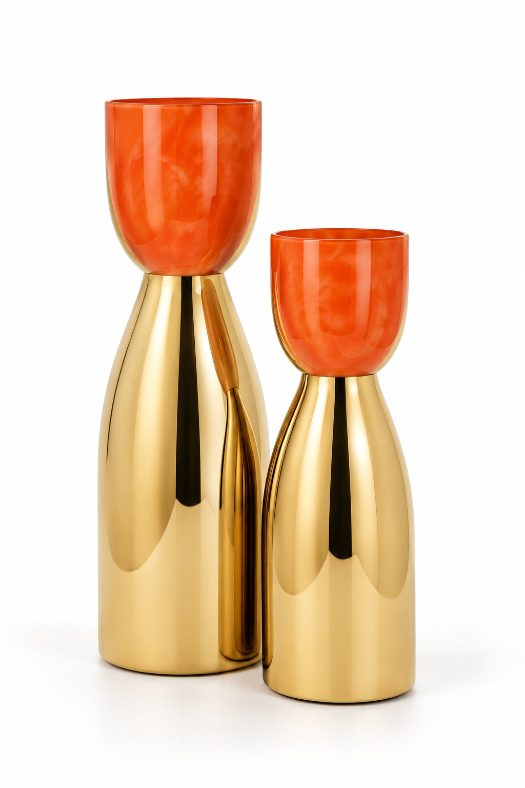 Amber & Gold Decorative Bottle Set