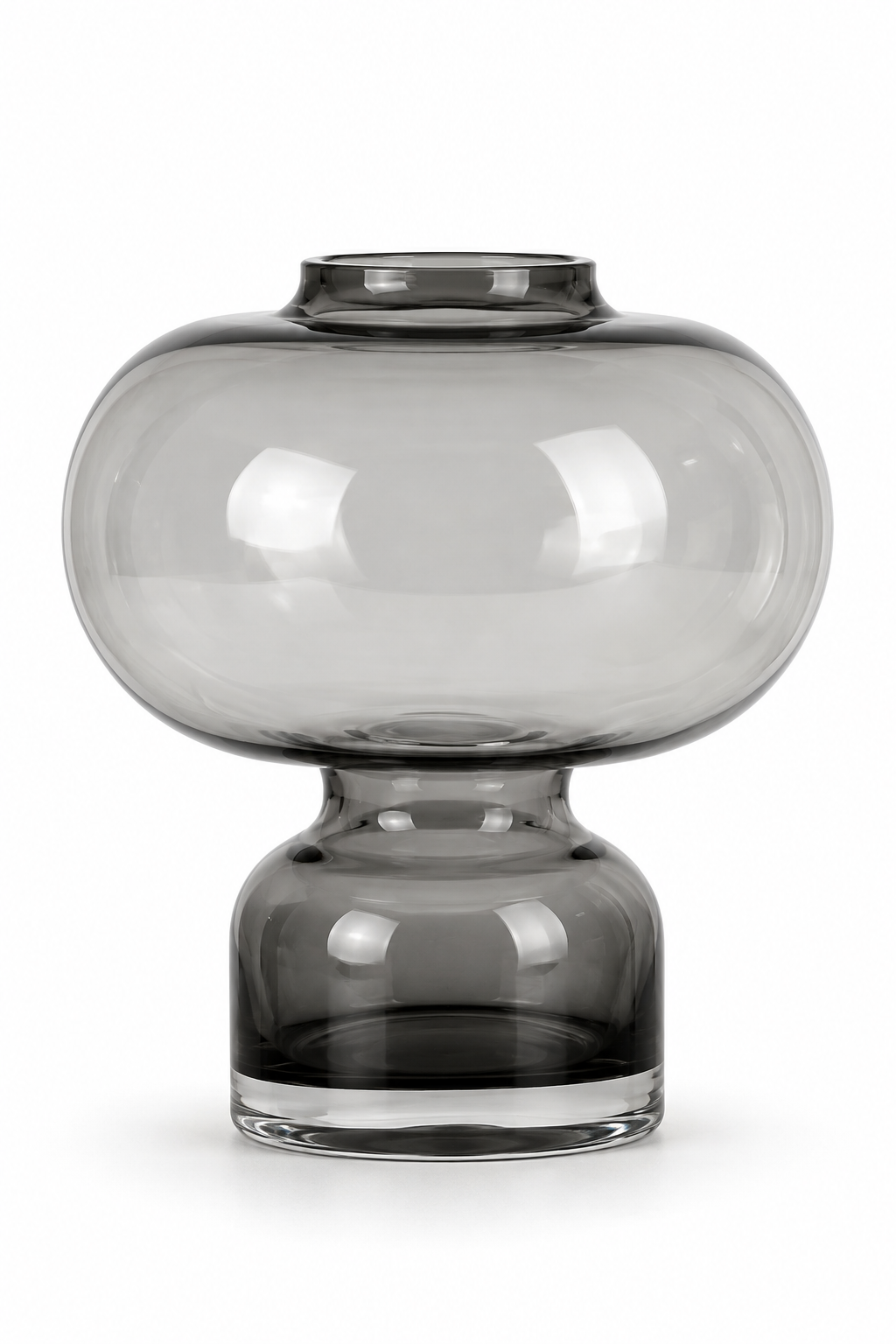 Two-Tone Sculptural Glass Decorative Vase