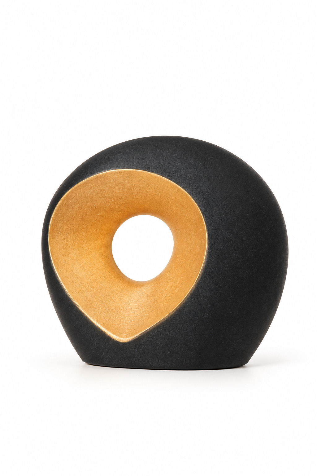 Black & Gold Sculptural Ring Accent