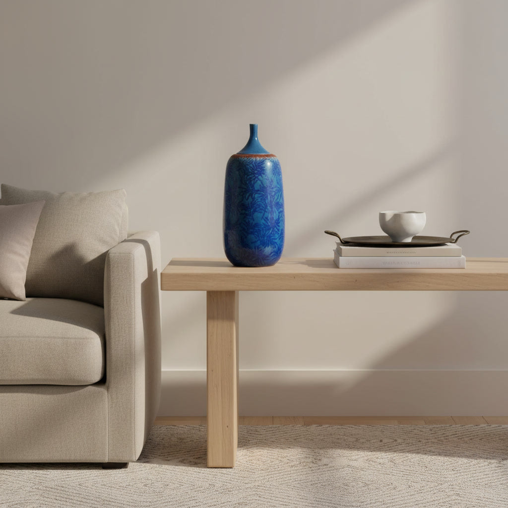 Cerula Blue Decor Jar - L